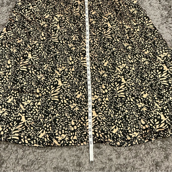 Baltic Born | Morlana Maxi Dress Black Tan Animal Print Slit Cut Out size L NWT - Picture 15 of 16